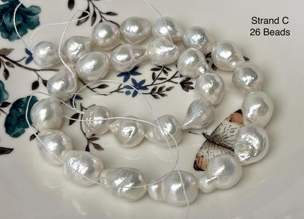 11-13x12-18 mm AAAA Natural White Freshwater Baroque Pearl Genuine Super High Luster Tear Drop Top Quality Baroque Pearl Beads #P3240