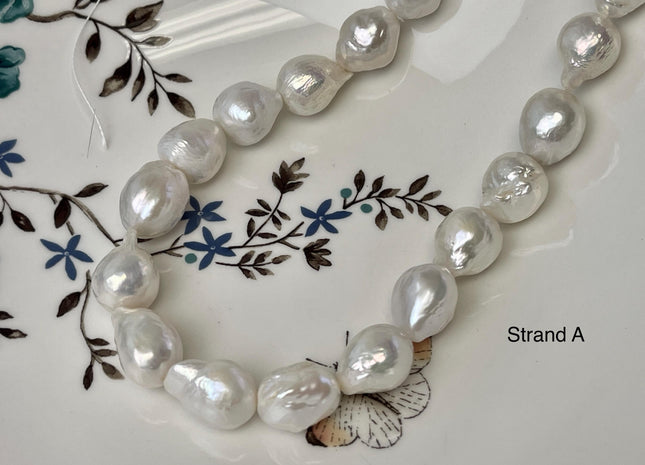 11-13x12-18 mm AAAA Natural White Freshwater Baroque Pearl Genuine Super High Luster Tear Drop Top Quality Baroque Pearl Beads #P3240