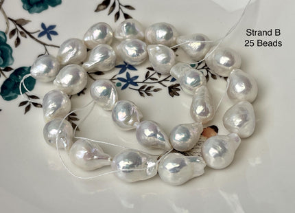 11-13x12-18 mm AAAA Natural White Freshwater Baroque Pearl Genuine Super High Luster Tear Drop Top Quality Baroque Pearl Beads #P3240