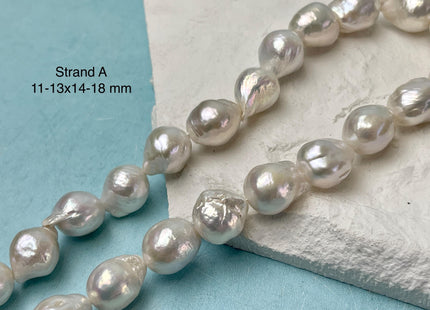 11-13x12-18 mm AAAA Natural White Freshwater Baroque Pearl Genuine Super High Luster Tear Drop Top Quality Baroque Pearl Beads #P3240