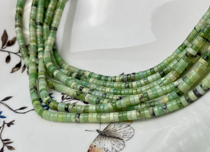2x4 mm Green Chrysoprase Heishi Rondelle Shape 15.5 Inches Strand #4722