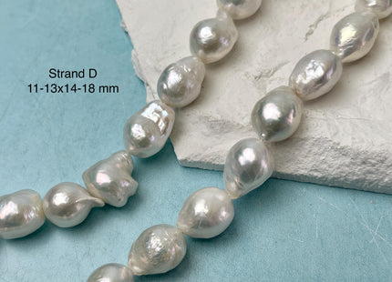 11-13x12-18 mm AAA Natural White Freshwater Baroque Pearl Genuine High Quality Tear Drop Top Quality Baroque Pearl Beads #P3240