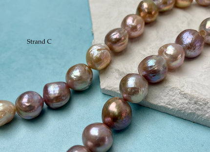 14-18 mm AAAA Very Rare Natural Mauve Pink Freshwater Baroque/Edison Pearl Beads High Luster Genuine Purple Baroque Edison Pearl Bead #P3248