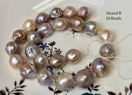 14-18 mm AAAA Very Rare Natural Mauve Pink Freshwater Baroque/Edison Pearl Beads High Luster Genuine Purple Baroque Edison Pearl Bead #P3248
