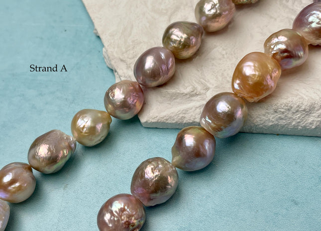 14-18 mm AAAA Very Rare Natural Mauve Pink Freshwater Baroque/Edison Pearl Beads High Luster Genuine Purple Baroque Edison Pearl Bead #P3248
