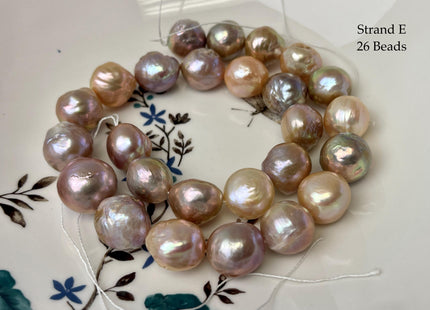 14-18 mm AAAA Very Rare Natural Mauve Pink Freshwater Baroque/Edison Pearl Beads High Luster Genuine Purple Baroque Edison Pearl Bead #P3248