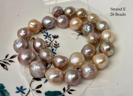 14-18 mm AAAA Very Rare Natural Mauve Pink Freshwater Baroque/Edison Pearl Beads High Luster Genuine Purple Baroque Edison Pearl Bead #P3248
