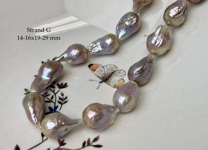 14-18 mm AAAA Very Rare Natural Mauve Pink Freshwater Baroque/Edison Pearl Beads High Luster Genuine Purple Baroque Edison Pearl Bead #P3248