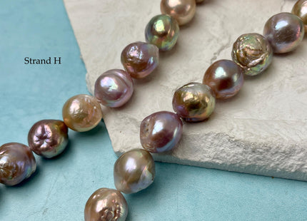 14-18 mm AAAA Very Rare Natural Mauve Pink Freshwater Baroque/Edison Pearl Beads High Luster Genuine Purple Baroque Edison Pearl Bead #P3248