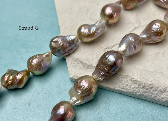 14-18 mm AAAA Very Rare Natural Mauve Pink Freshwater Baroque/Edison Pearl Beads High Luster Genuine Purple Baroque Edison Pearl Bead #P3248