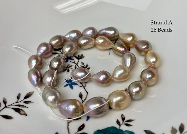 8-12x11-21 mm AAA Very Rare Natural Mauve Pink Freshwater Baroque/Edison Pearl Beads High Luster Genuine Teardrop Baroque Pearl Beads #P3251