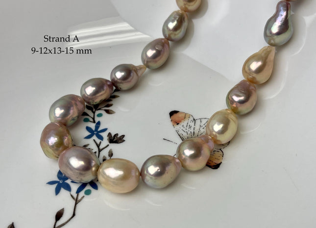 8-12x11-21 mm AAA Very Rare Natural Mauve Pink Freshwater Baroque/Edison Pearl Beads High Luster Genuine Teardrop Baroque Pearl Beads #P3251