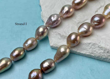 8-12x11-21 mm AAA Very Rare Natural Mauve Pink Freshwater Baroque/Edison Pearl Beads High Luster Genuine Teardrop Baroque Pearl Beads #P3251
