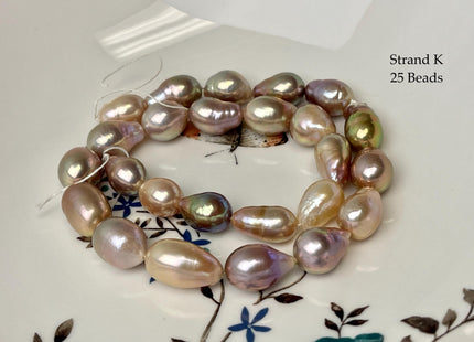8-12x11-21 mm AAA Very Rare Natural Mauve Pink Freshwater Baroque/Edison Pearl Beads High Luster Genuine Teardrop Baroque Pearl Beads #P3251