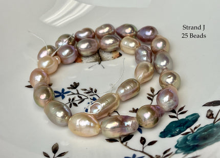 8-12x11-21 mm AAA Very Rare Natural Mauve Pink Freshwater Baroque/Edison Pearl Beads High Luster Genuine Teardrop Baroque Pearl Beads #P3251