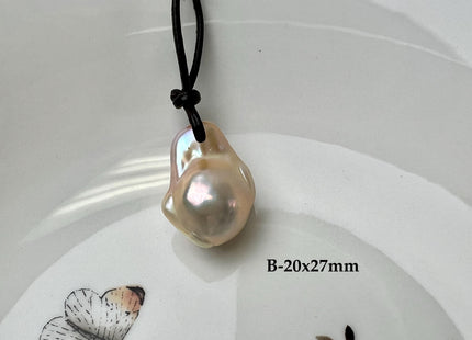 One Of A Kind 17x26-40mm AAA Naatural Pink Baroque Freshwater Pearl Pendant Large Hole Top Drilled Pink Baroque Pearl #1100