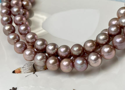10.5-12mm AAAAA Very Rare Natural Dark Mauve Pink Freshwater Baroque/Edison Pearl Beads High Luster Genuine Purple Edison Pearl #P3259
