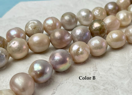 12-14 mm Rare Mixed Mauve Pink Color Baroque Edison Pearl Genuine Natural Edison Pearl B Grade #P3258