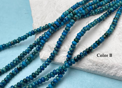 2x4mm Impression Jasper Rondelle Shape Sea Sediment Jasper Discs Gemstone Beads 15.5 Inches Strand #4752