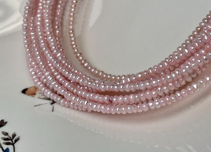 2x3 mm Baby Pink Tiny Freshwater Potato Button Pearls Genuine Freshwater Seed Soft Pink Color Pearl Beads #P1049