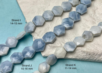 8-16 mm Mixed Faceted Rectangle Teardrop Triangle Shapes Blue Opal Gemstone Beads Genuine Natural Mixed Gemstones 8 Inches Strand #4738