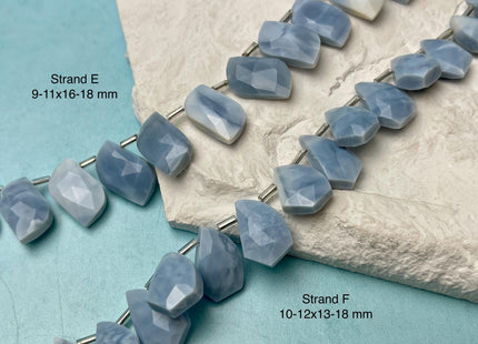 8-16 mm Mixed Faceted Rectangle Teardrop Triangle Shapes Blue Opal Gemstone Beads Genuine Natural Mixed Gemstones 8 Inches Strand #4738