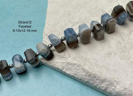 8-34 mm Mixed Faceted or Smooth Rectangle Teardrop Shapes Boulder Opal Gemstone Beads Genuine Natural Mixed Gemstones 8 Inches Strand #4739