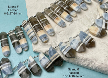 8-34 mm Mixed Faceted or Smooth Rectangle Teardrop Shapes Boulder Opal Gemstone Beads Genuine Natural Mixed Gemstones 8 Inches Strand #4739