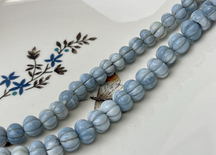 8-10 mm Faceted Pumpkin Shape Blue or Green Opal Gemstone Beads Genuine Natural Opal Gemstones 8 Inches Strand #4740