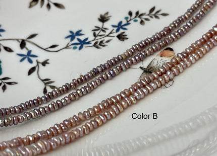 2x4-4.5 mm Natural Mauve Pink Tiny Potato Button Pearl Genuine Freshwater Seed Pearl Beads #P3247