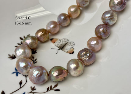 14-18 mm AAAA Very Rare Natural Mauve Pink Freshwater Baroque/Edison Pearl Beads High Luster Genuine Purple Baroque Edison Pearl Bead #P3248
