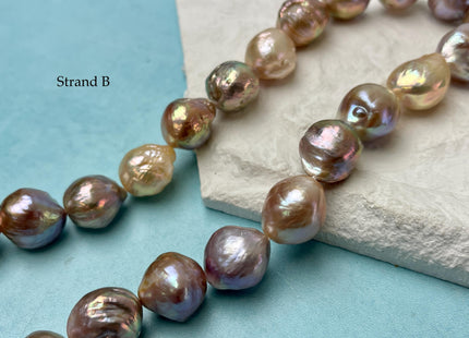 14-18 mm AAAA Very Rare Natural Mauve Pink Freshwater Baroque/Edison Pearl Beads High Luster Genuine Purple Baroque Edison Pearl Bead #P3248