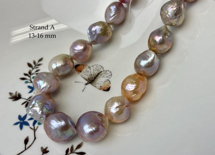 14-18 mm AAAA Very Rare Natural Mauve Pink Freshwater Baroque/Edison Pearl Beads High Luster Genuine Purple Baroque Edison Pearl Bead #P3248