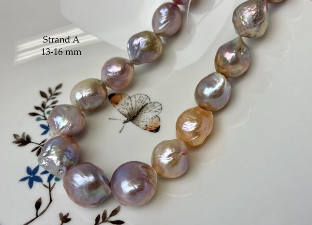 14-18 mm AAAA Very Rare Natural Mauve Pink Freshwater Baroque/Edison Pearl Beads High Luster Genuine Purple Baroque Edison Pearl Bead #P3248