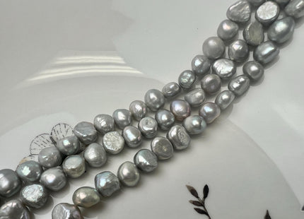 8-10 mm Half Strand White Pink Gray Blue Peacock Green Freshwater Potato Nugget Pearl Beads #P3271