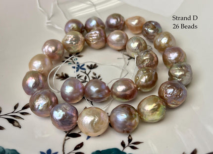 14-18 mm AAAA Very Rare Natural Mauve Pink Freshwater Baroque/Edison Pearl Beads High Luster Genuine Purple Baroque Edison Pearl Bead #P3248