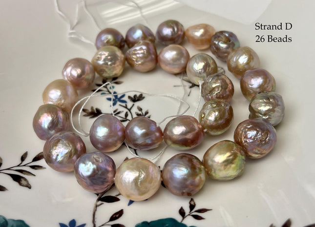 14-18 mm AAAA Very Rare Natural Mauve Pink Freshwater Baroque/Edison Pearl Beads High Luster Genuine Purple Baroque Edison Pearl Bead #P3248