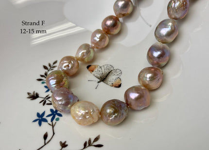 14-18 mm AAAA Very Rare Natural Mauve Pink Freshwater Baroque/Edison Pearl Beads High Luster Genuine Purple Baroque Edison Pearl Bead #P3248
