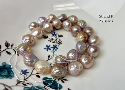 14-18 mm AAAA Very Rare Natural Mauve Pink Freshwater Baroque/Edison Pearl Beads High Luster Genuine Purple Baroque Edison Pearl Bead #P3248