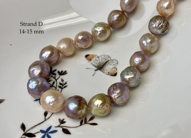 14-18 mm AAAA Very Rare Natural Mauve Pink Freshwater Baroque/Edison Pearl Beads High Luster Genuine Purple Baroque Edison Pearl Bead #P3248