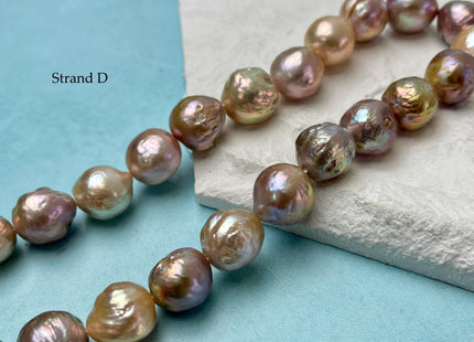14-18 mm AAAA Very Rare Natural Mauve Pink Freshwater Baroque/Edison Pearl Beads High Luster Genuine Purple Baroque Edison Pearl Bead #P3248