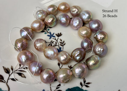 14-18 mm AAAA Very Rare Natural Mauve Pink Freshwater Baroque/Edison Pearl Beads High Luster Genuine Purple Baroque Edison Pearl Bead #P3248