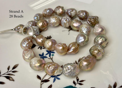 10-15 mm Natural Mauve Pink Seaweed Pink With Iridescent Color Baroque Pearl Beads Rare High Luster Genuine Mauve Baroque Pearl Beads #P3250