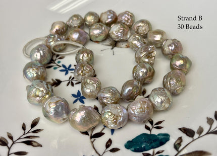10-15 mm Natural Mauve Pink Seaweed Pink With Iridescent Color Baroque Pearl Beads Rare High Luster Genuine Mauve Baroque Pearl Beads #P3250