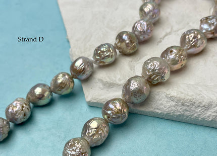 10-15 mm Natural Mauve Pink Seaweed Pink With Iridescent Color Baroque Pearl Beads Rare High Luster Genuine Mauve Baroque Pearl Beads #P3250