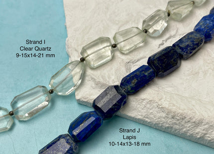 8-21 mm Faceted Nugget Amazonite Aquamarine Lapis Amethyst Moonstone Gemstone Beads Genuine Natural Mixed Gemstones 8 Inches Strand #4742