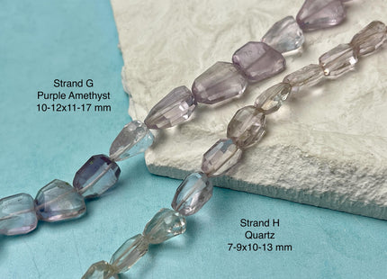 8-21 mm Faceted Nugget Amazonite Aquamarine Lapis Amethyst Moonstone Gemstone Beads Genuine Natural Mixed Gemstones 8 Inches Strand #4742