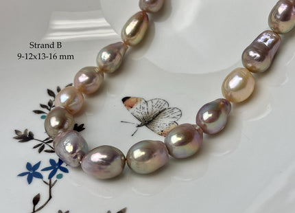 8-12x11-21 mm AAA Very Rare Natural Mauve Pink Freshwater Baroque/Edison Pearl Beads High Luster Genuine Teardrop Baroque Pearl Beads #P3251