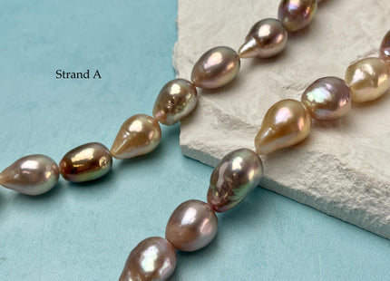 8-12x11-21 mm AAA Very Rare Natural Mauve Pink Freshwater Baroque/Edison Pearl Beads High Luster Genuine Teardrop Baroque Pearl Beads #P3251