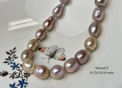 8-12x11-21 mm AAA Very Rare Natural Mauve Pink Freshwater Baroque/Edison Pearl Beads High Luster Genuine Teardrop Baroque Pearl Beads #P3251